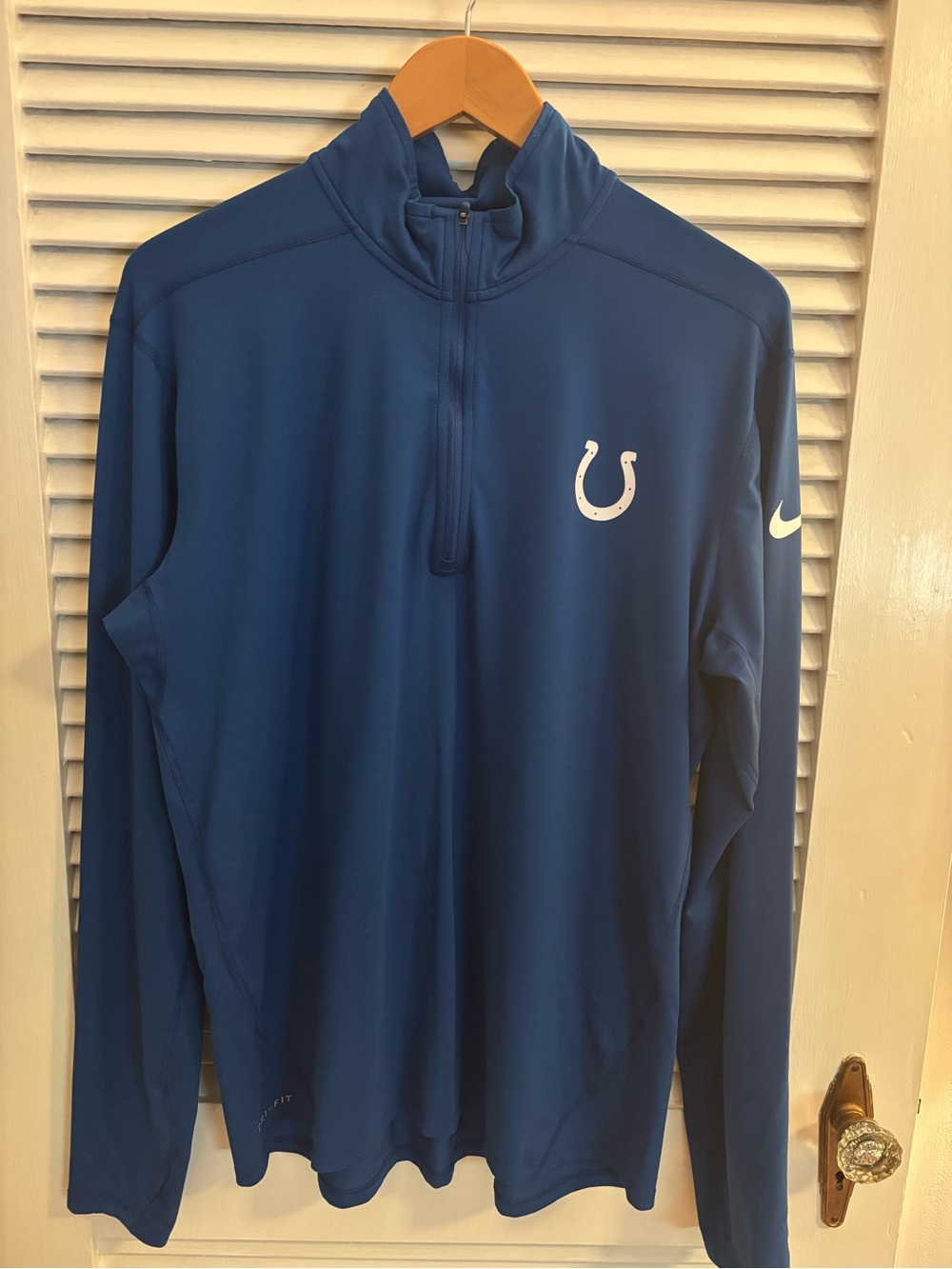 NFL Men’s Colts Blue Quarter-Zip Performance Pullover